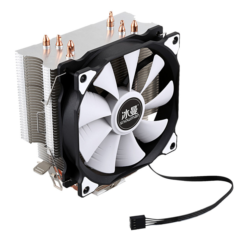 SNOWMAN High Performance CPU Cooler with 4 Direct Contact Heat-Pipes ...